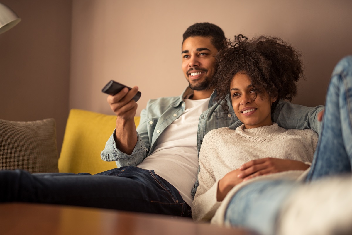 couple watching movie