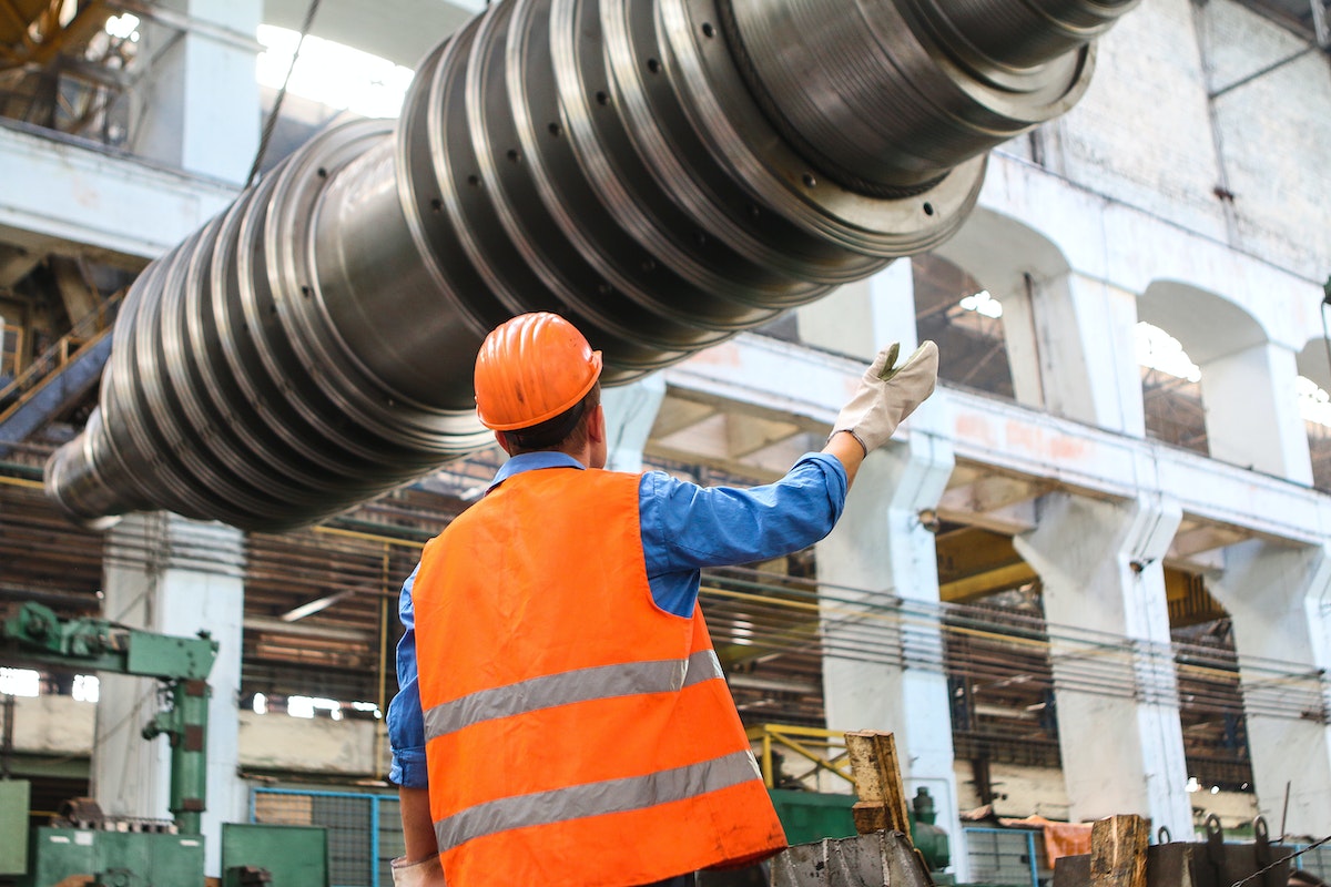 man working in oil refinery site