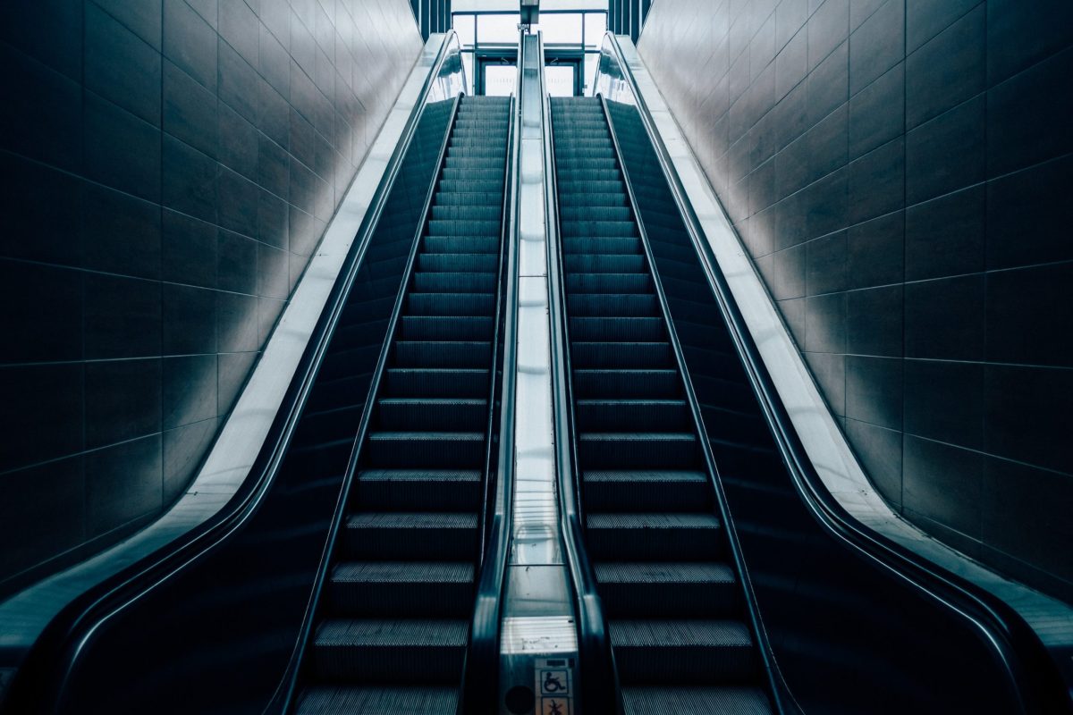 an escalator