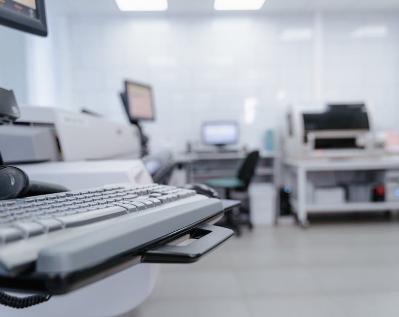 computer and keyboard